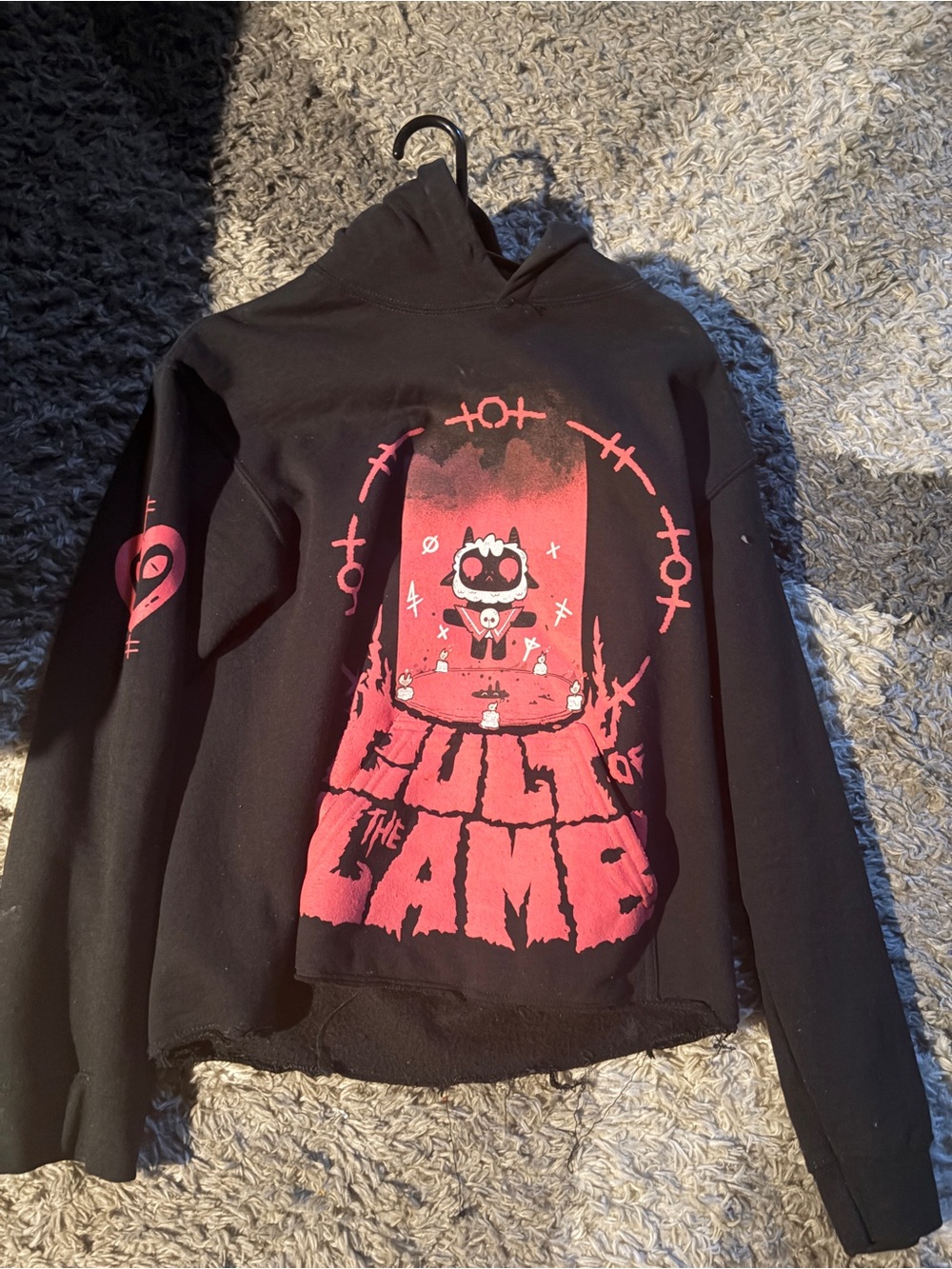 Hot Topic Black Hoodie with Red 'Kill the Lamb' Graphic